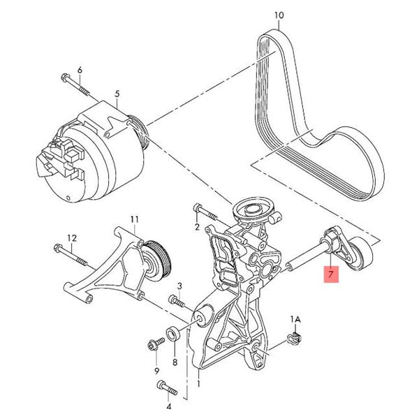 Polea tensora de motor