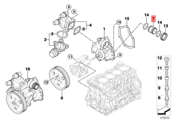 Toma o brida del termostato