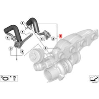 Tubo de retorno del refrigerante del turbo
