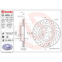 Disco de freno trasero hiperventilado 330mm