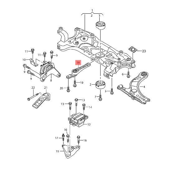 Soporte de motor superior derecho