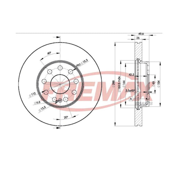 Disco ventilado delantero