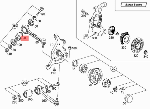 Buje de brazo inferior delantero bilateral