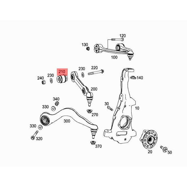 Buje de brazo inferior delantero bilateral
