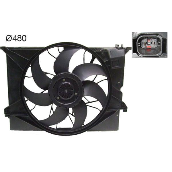 Motoventilador electrico 12v 600w 470mm