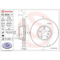 Disco de freno delantero ventilado