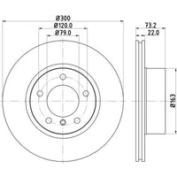 Disco de freno delantero ventilado