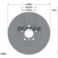 Disco de freno delantero izquierdo ventilado