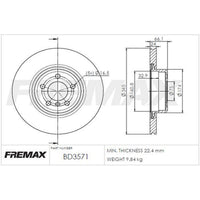 Disco de freno trasero ventilado