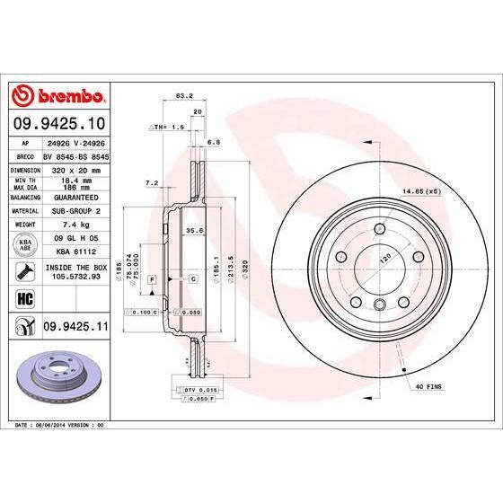 Disco de freno trasero ventilado
