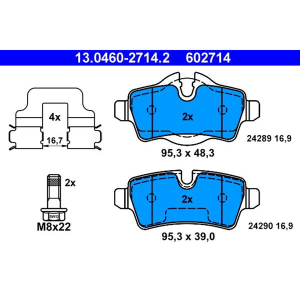 Balatas de freno ceramicas traseras