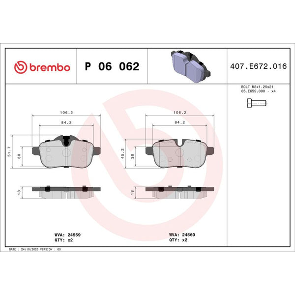 Balatas de freno ceramicas traseras