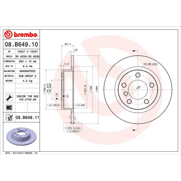 Disco Trasero  280mm