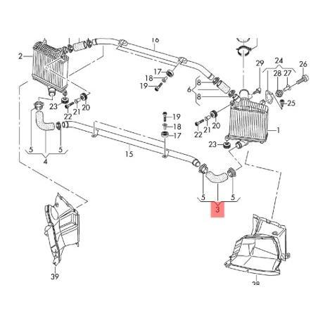 Tubo izquierdo de aire para el turbo