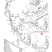 Manguera de radiador superior izquierda