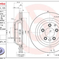Disco de freno trasero ventilado