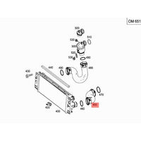 Manguera izquierda del turbo hacia el intercooler