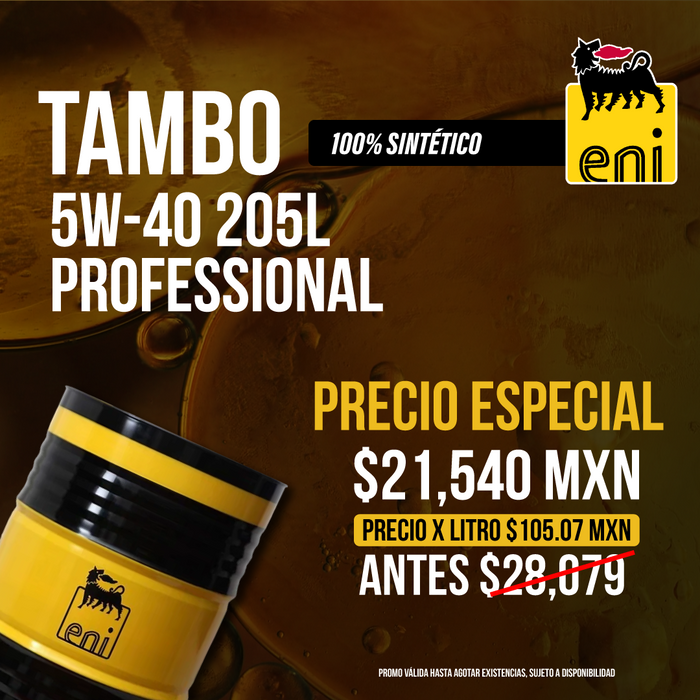 Aceite de Motor 100% Sintético i-Sint Professional 5W-40 205L