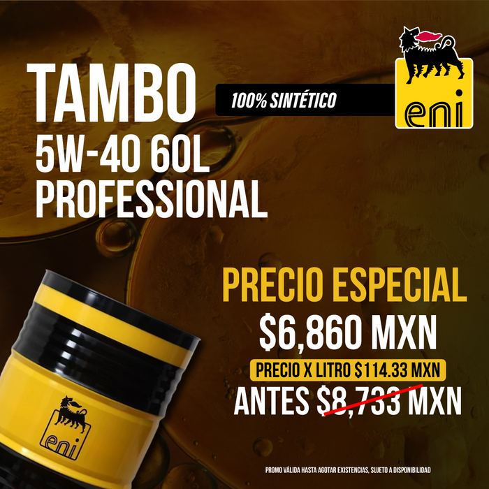 Aceite de Motor 100% Sintético i-Sint Professional 5W-40 60L