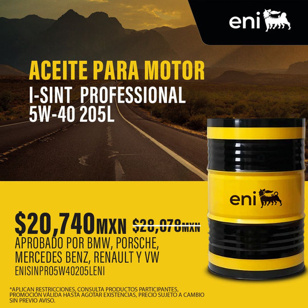 Aceite de motor 100% Sintético i-Sint Professional 5W-40 205L