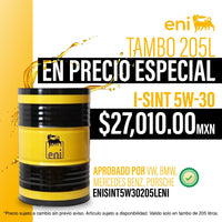Aceite de motor 100% sintetico i-Sint 5W30 205L