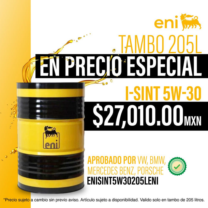Aceite de motor 100% sintetico i-Sint 5W30 205L