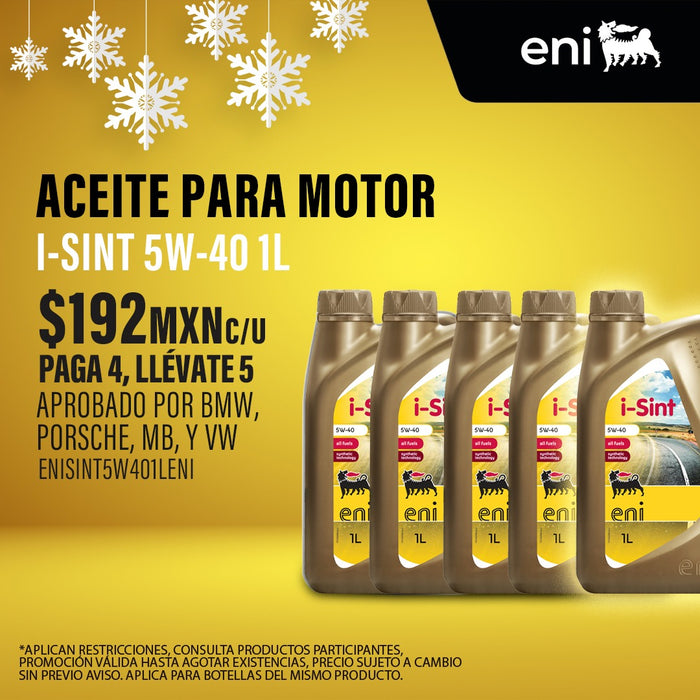 Aceite de motor 100% sintetico i-Sint 5W40 1L