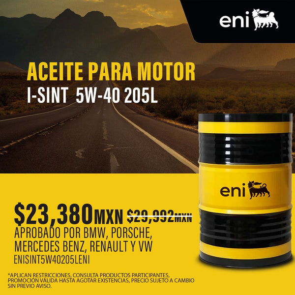 Aceite de motor 100% sintetico i-Sint 5W40 205L