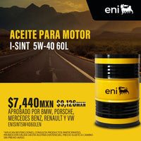 Aceite de motor 100% sintetico i-Sint 5W40 60L