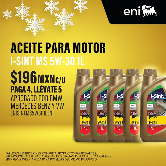 Aceite de motor 100% sintetico i-Sint MS (mid SAPS) 5W30 1L