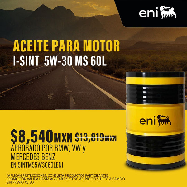 Aceite de motor 100% sintetico i-Sint MS (mid SAPS) 5W30 60L