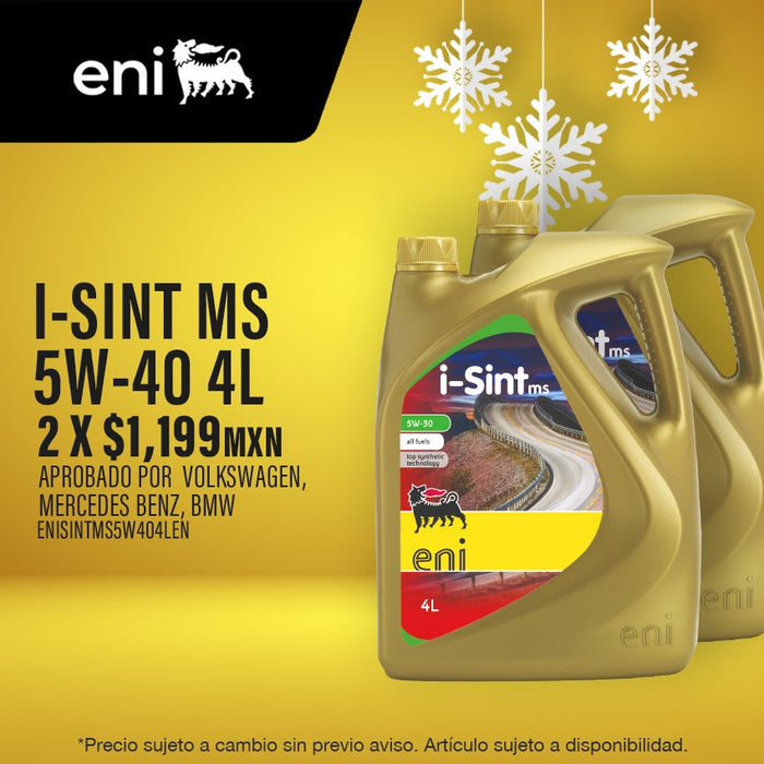 Aceite de motor 100% sintetico i-Sint MS (mid SAPS) 5W40 4L