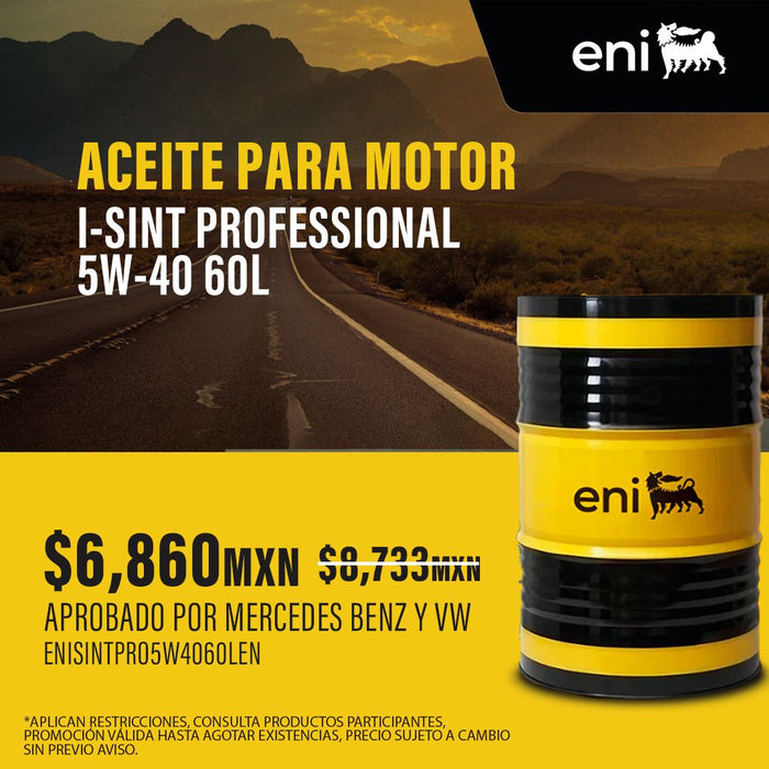 Aceite de motor 100% Sintético i-Sint Professional 5W-40 60L