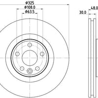Disco de freno delantero ventilado